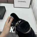 Chanel Vanity with Chain Velvet Diamanté Black - Image 4