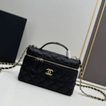 Chanel 25C Vanity with Chain Gold Hardware Black - Image 10