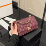 Chanel Wallet On Chain Dark Burgundy - Image 3