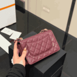 Chanel Wallet On Chain Dark Burgundy - Image 10