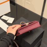 Chanel Wallet On Chain Dark Burgundy - Image 4