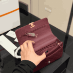 Chanel Wallet On Chain Dark Burgundy - Image 6