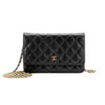 Chanel Wallet On Chain Black Gold Hardware