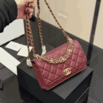Chanel Wallet On Chain Dark Burgundy - Image 8