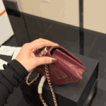 Chanel Wallet On Chain Dark Burgundy - Image 9