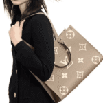 Louis Vuitton OnTheGo MM Beige Cream Leather Tote - Image 2