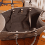 Louis Vuitton OnTheGo MM Beige Cream Leather Tote - Image 4