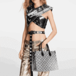 Louis Vuitton OnTheGo MM Gray Denim Jacquard - Image 4
