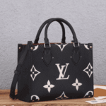 Louis Vuitton Onthego PM Black Beige Tote - Image 3