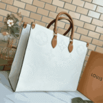 Louis Vuitton Onthego GM White Brown Bag Monogram - Image 2