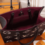 Louis Vuitton Onthego MM Black Beige Tote - Image 6