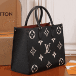 Louis Vuitton Onthego MM Black Beige Tote - Image 7