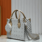 Louis Vuitton Onthego PM Bag Azure Blue & Sand - Image 7