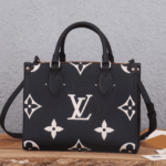 Louis Vuitton Onthego PM Black Beige Tote - Image 4