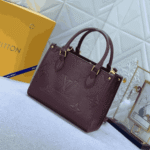 Louis Vuitton Onthego PM Monogram Empreinte Leather Burgundy - Image 4