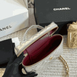 Metallic Silver Vanity Case With Chain - Image 6