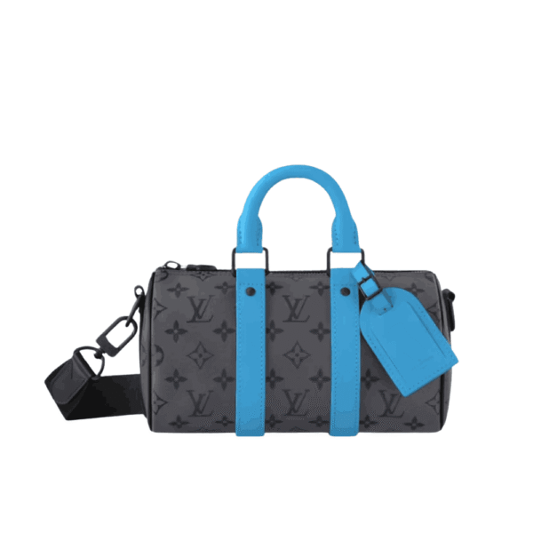 Louis Vuitton Keepall Bandoulière 25 Monogram Eclipse Reverse Turquoise