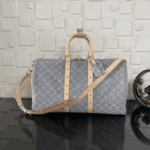 Louis Vuitton Keepall Bandoulière 45 Cloudy Gray Monogram Denim - Image 3