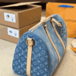 Louis Vuitton Keepall Bandoulière Denim Blue - Image 4