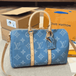 Louis Vuitton Keepall Bandoulière Denim Blue - Image 3
