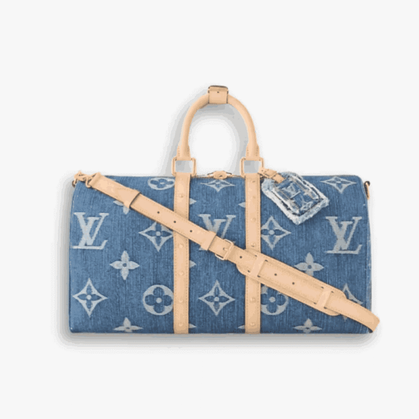 Louis Vuitton Keepall Bandoulière Denim Blue