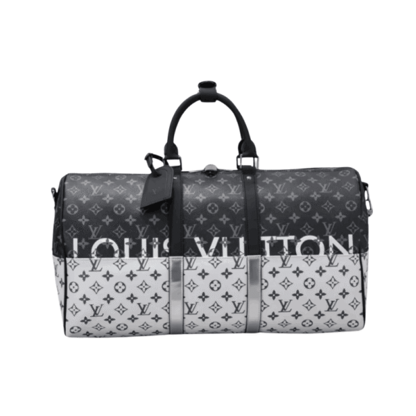 Louis Vuitton Keepall Bandoulière Monogram Black Silver