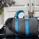 Louis Vuitton Keepall Bandoulière 25 Monogram Eclipse Reverse Turquoise - Image 6