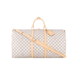Louis Vuitton Keepall Bandoulière Travel Bag Beige