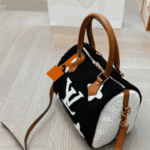 Louis Vuitton Monogram Teddy Speedy Bandouliere Black White - Image 4