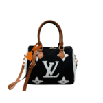Louis Vuitton Monogram Teddy Speedy Bandouliere Black White