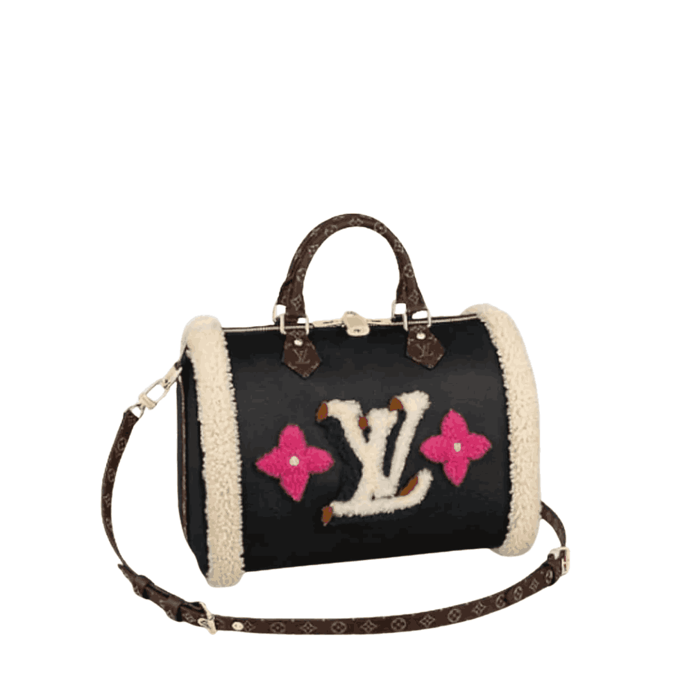 Louis Vuitton Monogram Teddy Speedy Bandouliere Black Louis Vuitton Monogram Teddy Speedy Bandouliere Black - Image 1