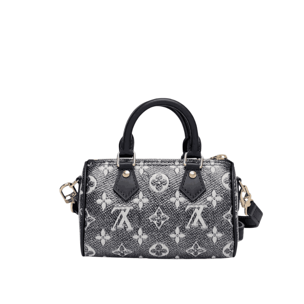 Louis Vuitton Nano Speedy Monogram in Denim Louis Vuitton Nano Speedy Monogram in Denim - Image 1
