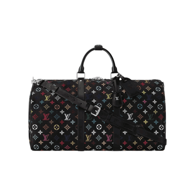 Louis Vuitton x Takashi Murakami Keepall Bandoulière Black
