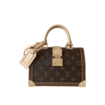 Louis Vuitton Speedy Trunk Box Bag 20 Monogram Brown